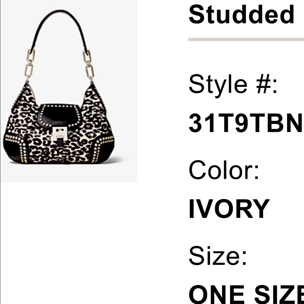 Michael Kors Collection Shoulder bag in black and white calf hair.